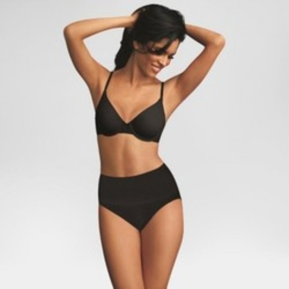 Maidenform Women's Tame Your Tummy Black Briefs S